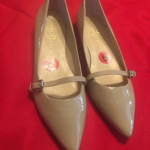 Tan Patent Leather Flats. NWOT
